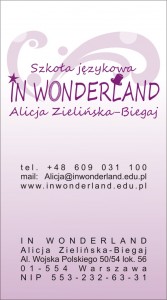 Wizytówka IN WONDERLAND